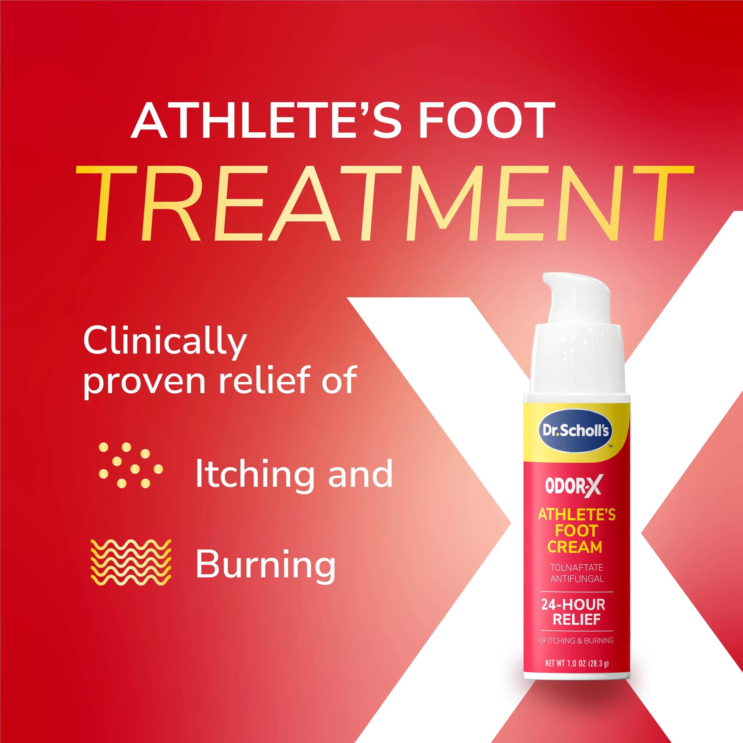 Odor-X Athlete's Foot Antifungal Cream Treatment - Image 2