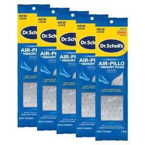 Air-Pillo  with Memory Foam Insoles (5 Pack)